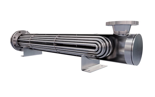 milk flowing through heating heat exchanger